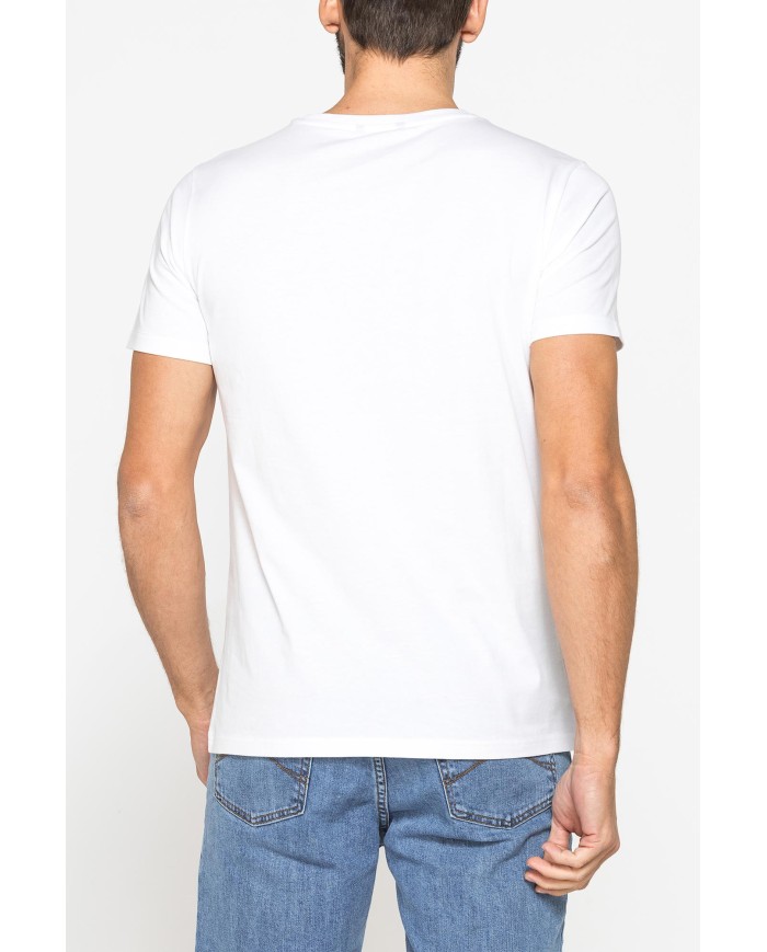 T-SHIRT GIROCOLLO IN COTONE CON STAMPA LOGO CARRERA