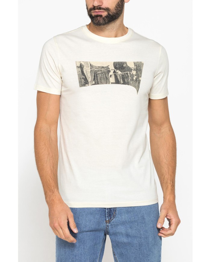 T-SHIRT GIROCOLLO IN COTONE CON STAMPA LOGO CARRERA