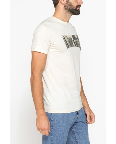 T-SHIRT GIROCOLLO IN COTONE CON STAMPA LOGO CARRERA