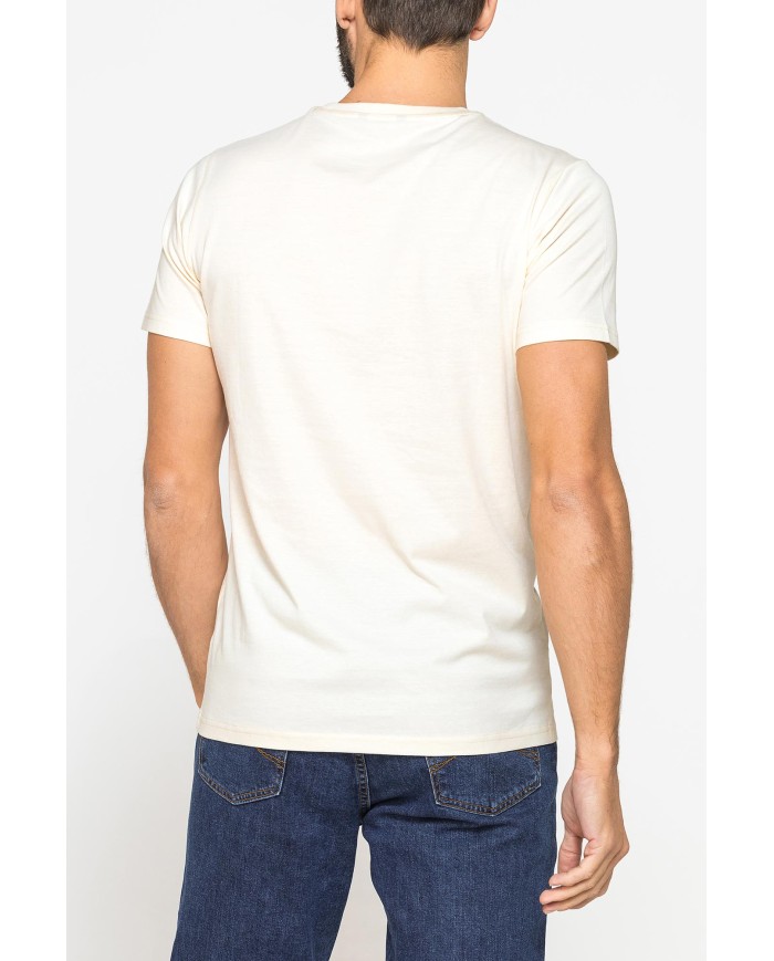 T-SHIRT GIROCOLLO IN COTONE CON STAMPA LOGO CARRERA