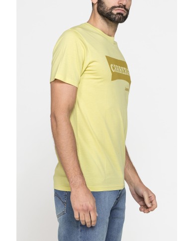 T-SHIRT GIROCOLLO IN COTONE CON STAMPA LOGO CARRERA