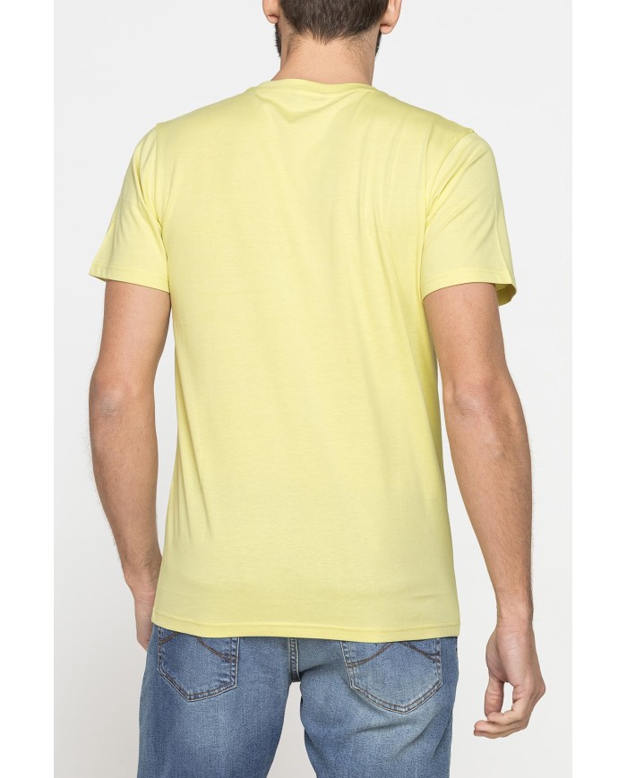 T-SHIRT GIROCOLLO IN COTONE CON STAMPA LOGO CARRERA