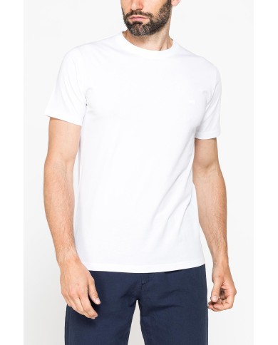 T-SHIRT GIROCOLLO IN COTONE TINTA UNITA