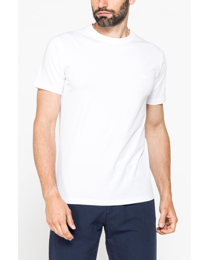 T-SHIRT GIROCOLLO IN COTONE TINTA UNITA