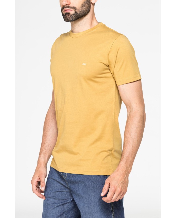 T-SHIRT GIROCOLLO IN COTONE TINTA UNITA