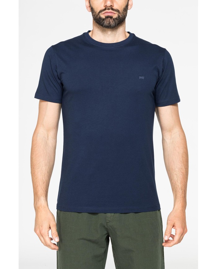 T-SHIRT GIROCOLLO IN COTONE TINTA UNITA