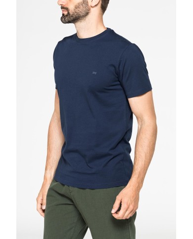 T-SHIRT GIROCOLLO IN COTONE TINTA UNITA