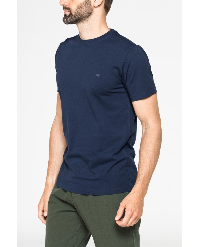 T-SHIRT GIROCOLLO IN COTONE TINTA UNITA