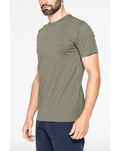 T-SHIRT GIROCOLLO IN COTONE TINTA UNITA