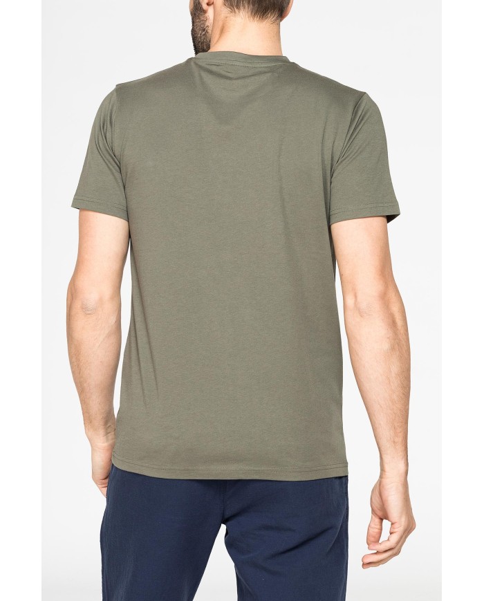 T-SHIRT GIROCOLLO IN COTONE TINTA UNITA