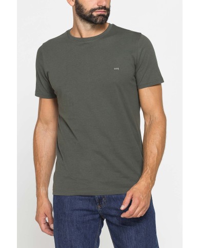 T-SHIRT GIROCOLLO IN COTONE TINTA UNITA