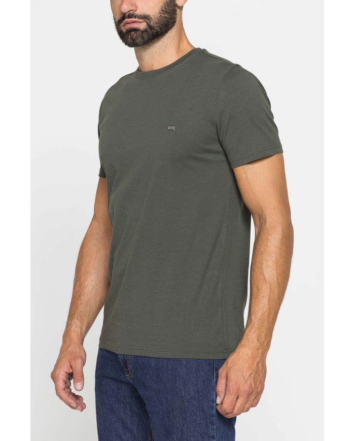 T-SHIRT GIROCOLLO IN COTONE TINTA UNITA