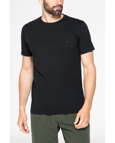 T-SHIRT GIROCOLLO IN COTONE TINTA UNITA