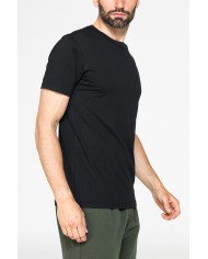 T-SHIRT GIROCOLLO IN COTONE TINTA UNITA