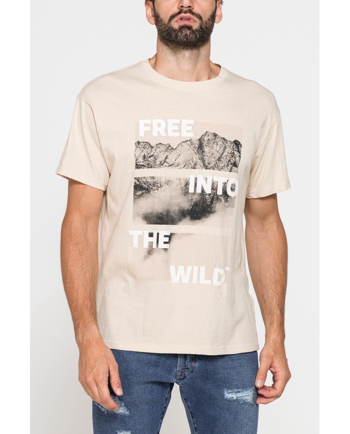 T-SHIRT GIROCOLLO OVERSIZE FIT IN JERSEY DI COTONE