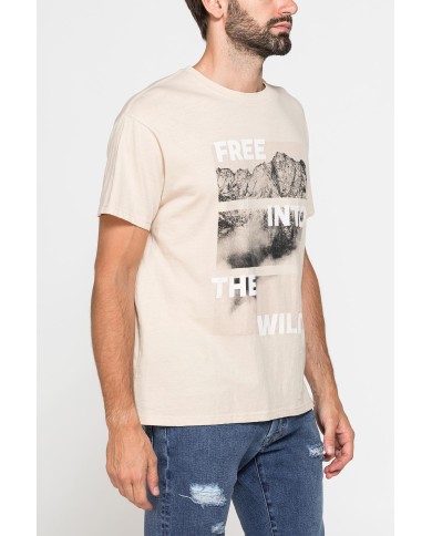 T-SHIRT GIROCOLLO OVERSIZE FIT IN JERSEY DI COTONE