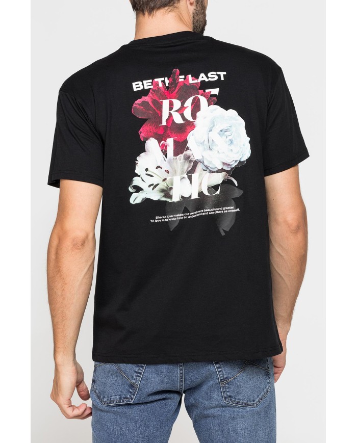 T-SHIRT GIROCOLLO OVERSIZE FIT IN JERSEY DI COTONE