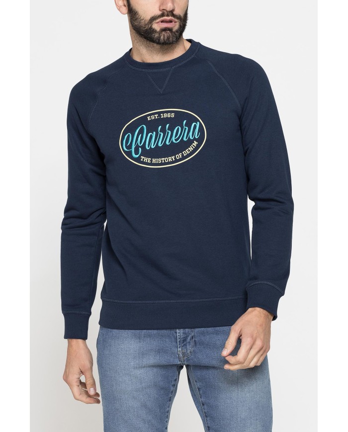 FELPA GIROCOLLO LEGGERA CON MANICHE RAGLAN