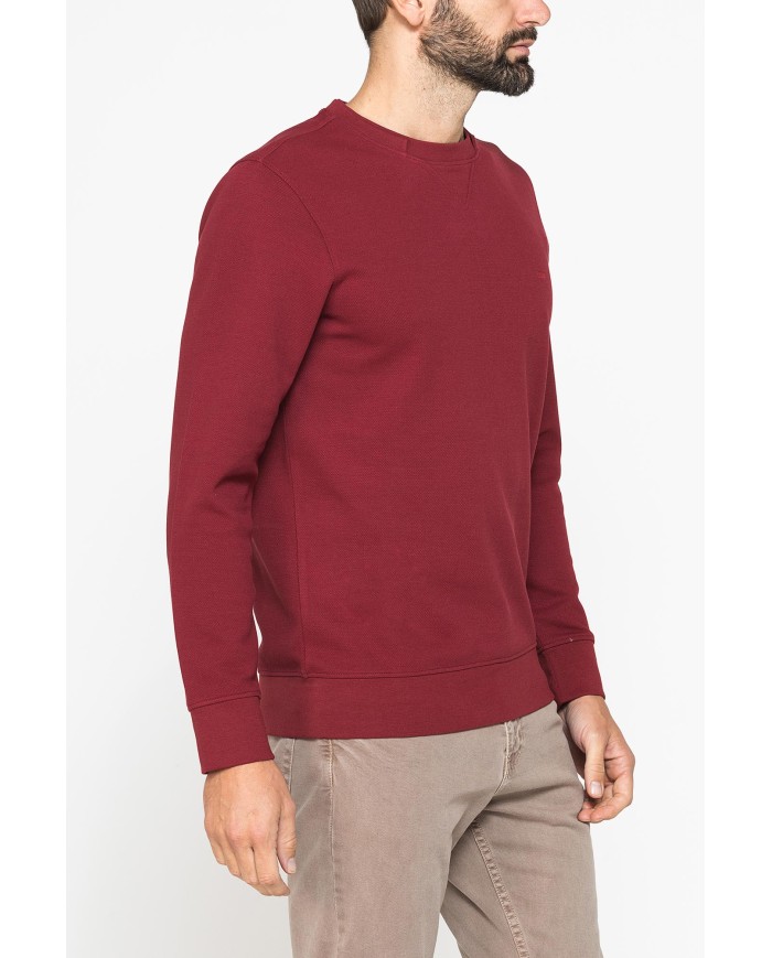 FELPA CASUAL GIROCOLLO IN PIQUET DA UOMO