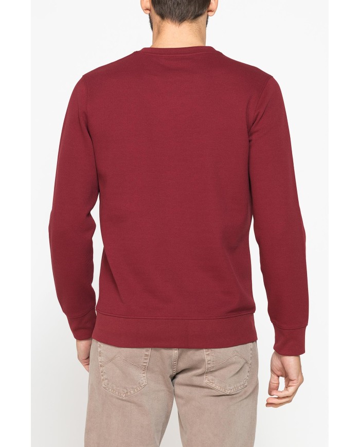 FELPA CASUAL GIROCOLLO IN PIQUET DA UOMO