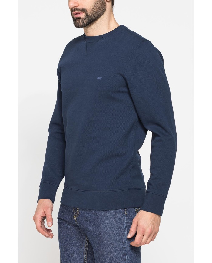 FELPA CASUAL GIROCOLLO IN PIQUET DA UOMO