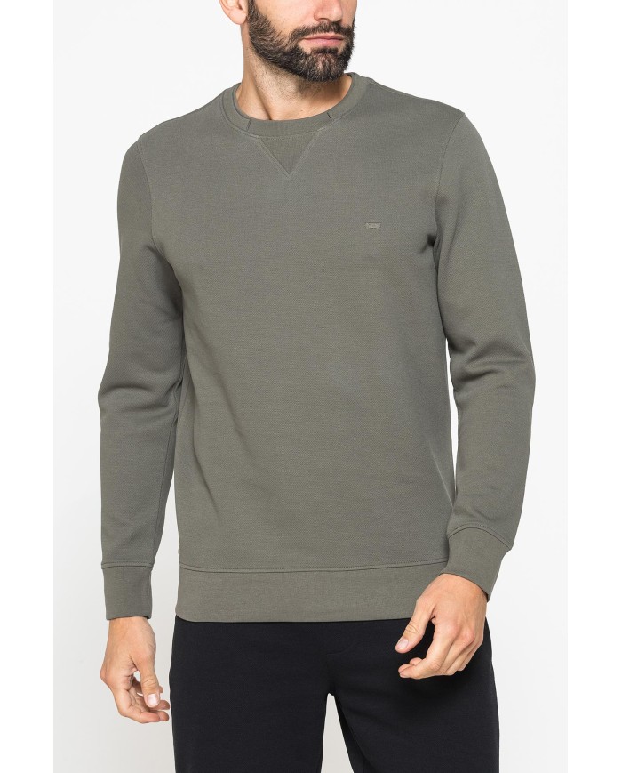 FELPA CASUAL GIROCOLLO IN PIQUET DA UOMO