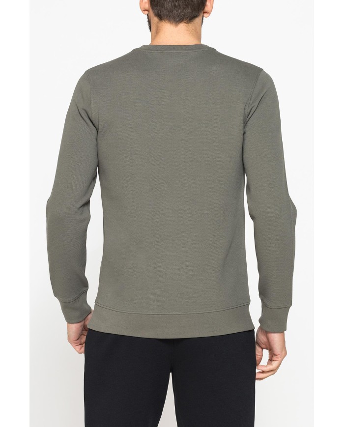 FELPA CASUAL GIROCOLLO IN PIQUET DA UOMO