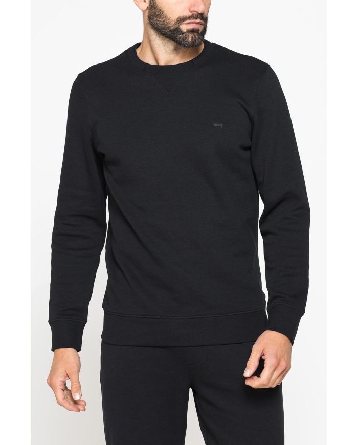 FELPA CASUAL GIROCOLLO IN PIQUET DA UOMO