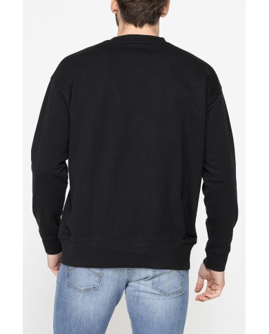 FELPA LEGGERA GIROCOLLO MANICA LUNGA VESTIBILITA' OVER  CON  STAMPA