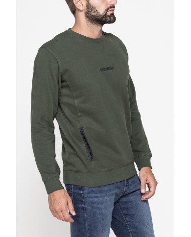 GIROCOLLO  MANICA LUNGA DI FELPA IN MISTO COTONE FELPATA