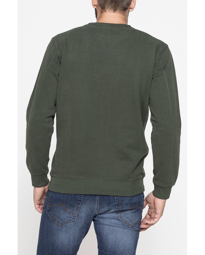 GIROCOLLO  MANICA LUNGA DI FELPA IN MISTO COTONE FELPATA