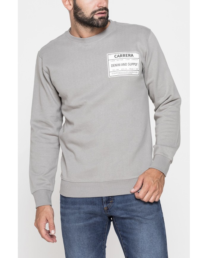 GIROCOLLO  MANICA LUNGA DI FELPA IN MISTO COTONE FELPATA