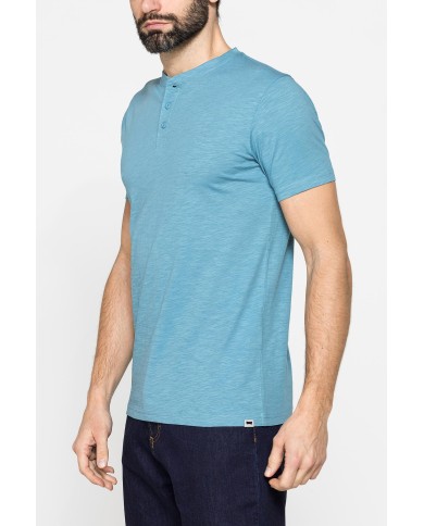 T-SHIRT MANICA CORTA IN JERSEY SLUB CON SCOLLO V