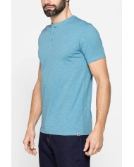 T-SHIRT MANICA CORTA IN JERSEY SLUB CON SCOLLO V