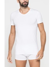 CONFEZIONE DA 2 T-SHIRT IN COTONE ORGANICO CON SCOLLO A V
