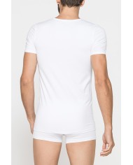 CONFEZIONE DA 2 T-SHIRT IN COTONE ORGANICO CON SCOLLO A V