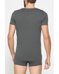 CONFEZIONE DA 2 T-SHIRT IN COTONE ORGANICO CON SCOLLO A V