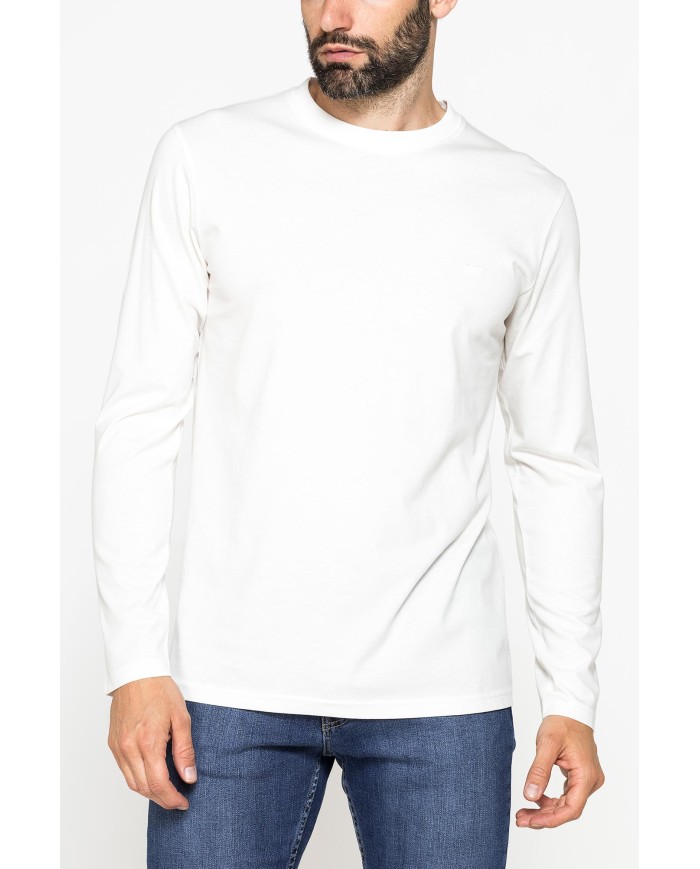 LONG SLEEVE T-SHIRT CON COLLO TONDO E RICAMO LOGO