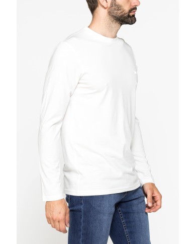 LONG SLEEVE T-SHIRT CON COLLO TONDO E RICAMO LOGO