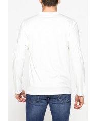LONG SLEEVE T-SHIRT CON COLLO TONDO E RICAMO LOGO