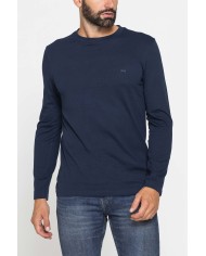 LONG SLEEVE T-SHIRT CON COLLO TONDO E RICAMO LOGO