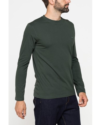 LONG SLEEVE T-SHIRT CON COLLO TONDO E RICAMO LOGO