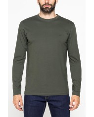 LONG SLEEVE T-SHIRT CON COLLO TONDO E RICAMO LOGO