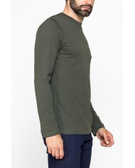 LONG SLEEVE T-SHIRT CON COLLO TONDO E RICAMO LOGO