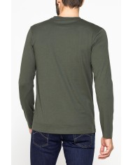 LONG SLEEVE T-SHIRT CON COLLO TONDO E RICAMO LOGO