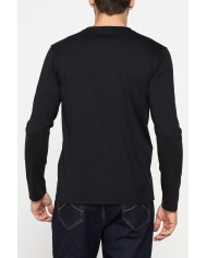 LONG SLEEVE T-SHIRT CON COLLO TONDO E RICAMO LOGO
