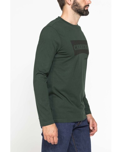 LONG SLEEVE T-SHIRT CON COLLO TONDO E STAMPA LOGO