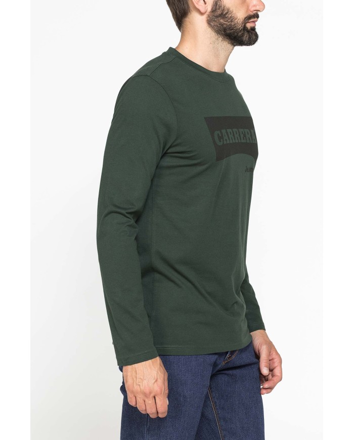 LONG SLEEVE T-SHIRT CON COLLO TONDO E STAMPA LOGO