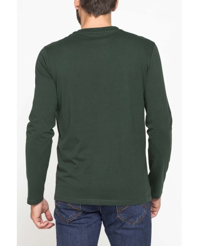 LONG SLEEVE T-SHIRT CON COLLO TONDO E STAMPA LOGO