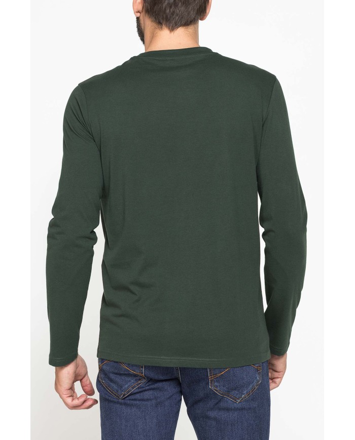 LONG SLEEVE T-SHIRT CON COLLO TONDO E STAMPA LOGO